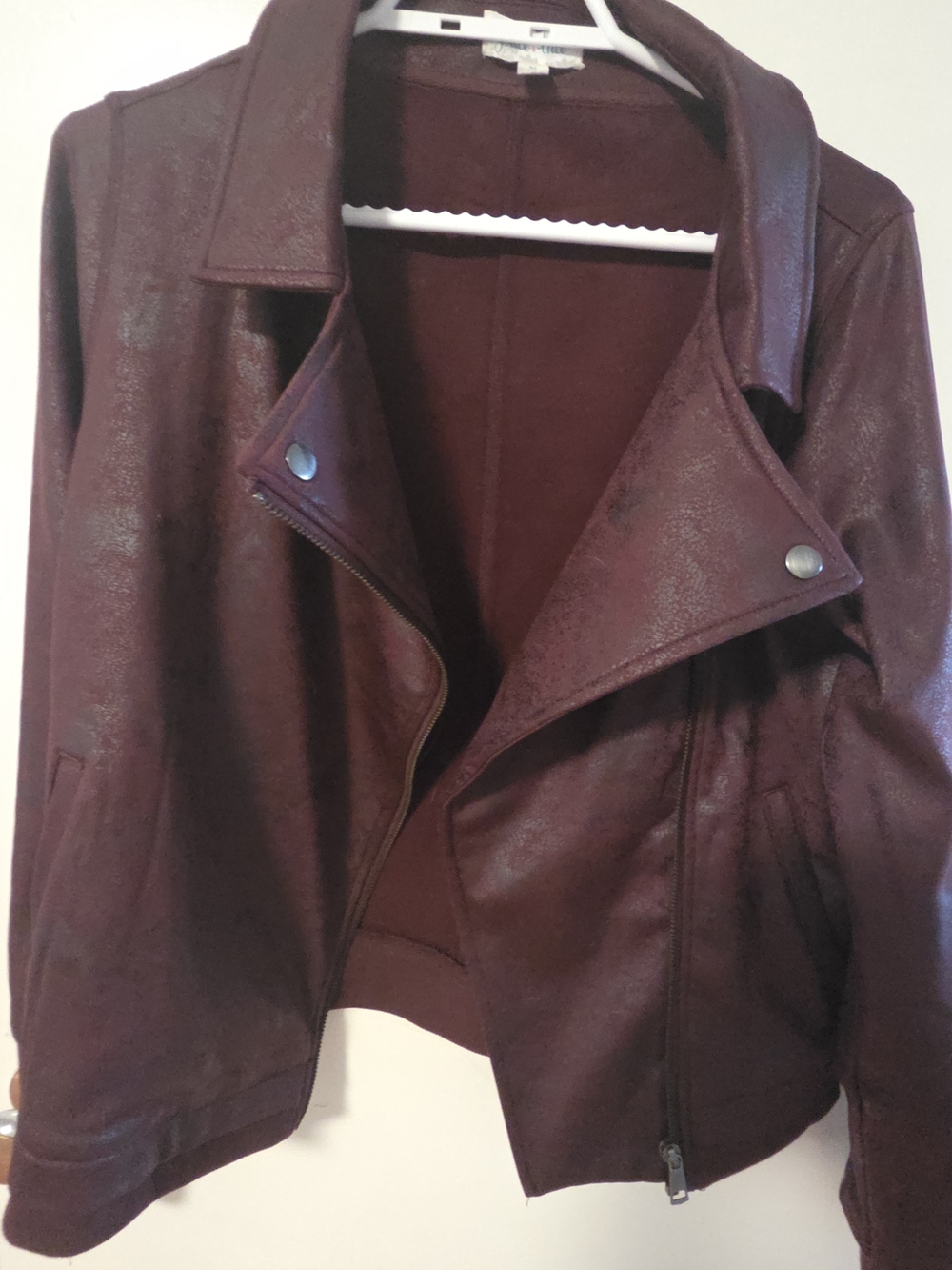 Grace And Lace Moto Jacket - Burgundy
